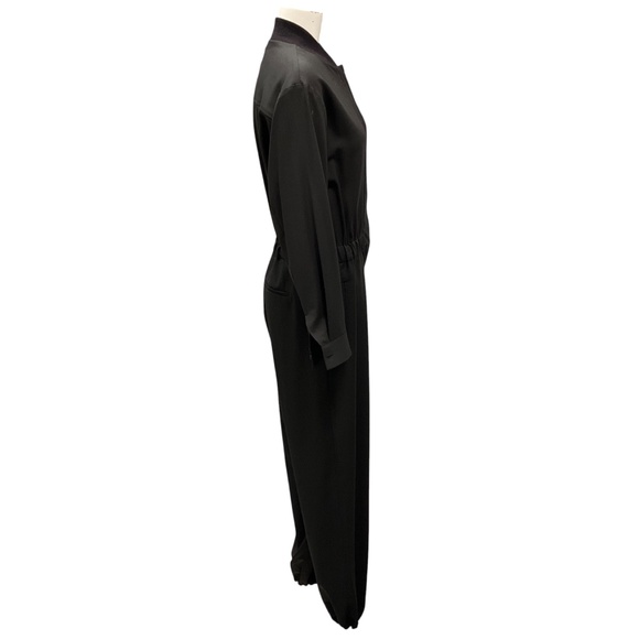 PESERICO DARK GREEN MONILI BEAD EMBELLISHED WOOL JUMPSUIT - Picture 2 of 5